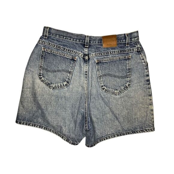 Vintage Lee Jeans Women’s 12 Denim Mom Shorts High Waisted 90s - Picture 4 of 5